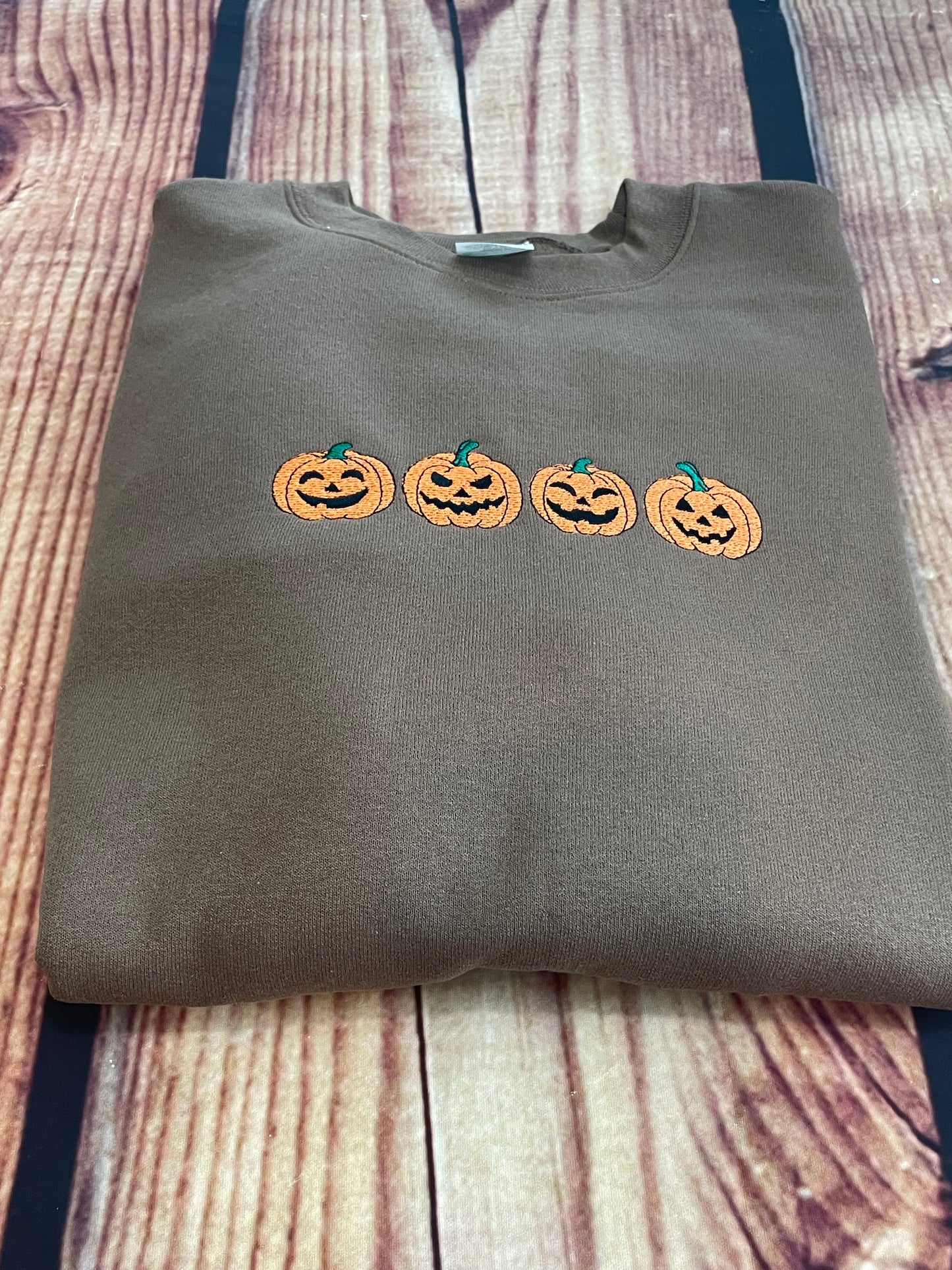 Jack O Lanterns Halloween Embroidery Holiday Unisex Sweatshirt| Holiday Gift | Sweatshirt | Halloween Sweatshirt | Everyday Gift