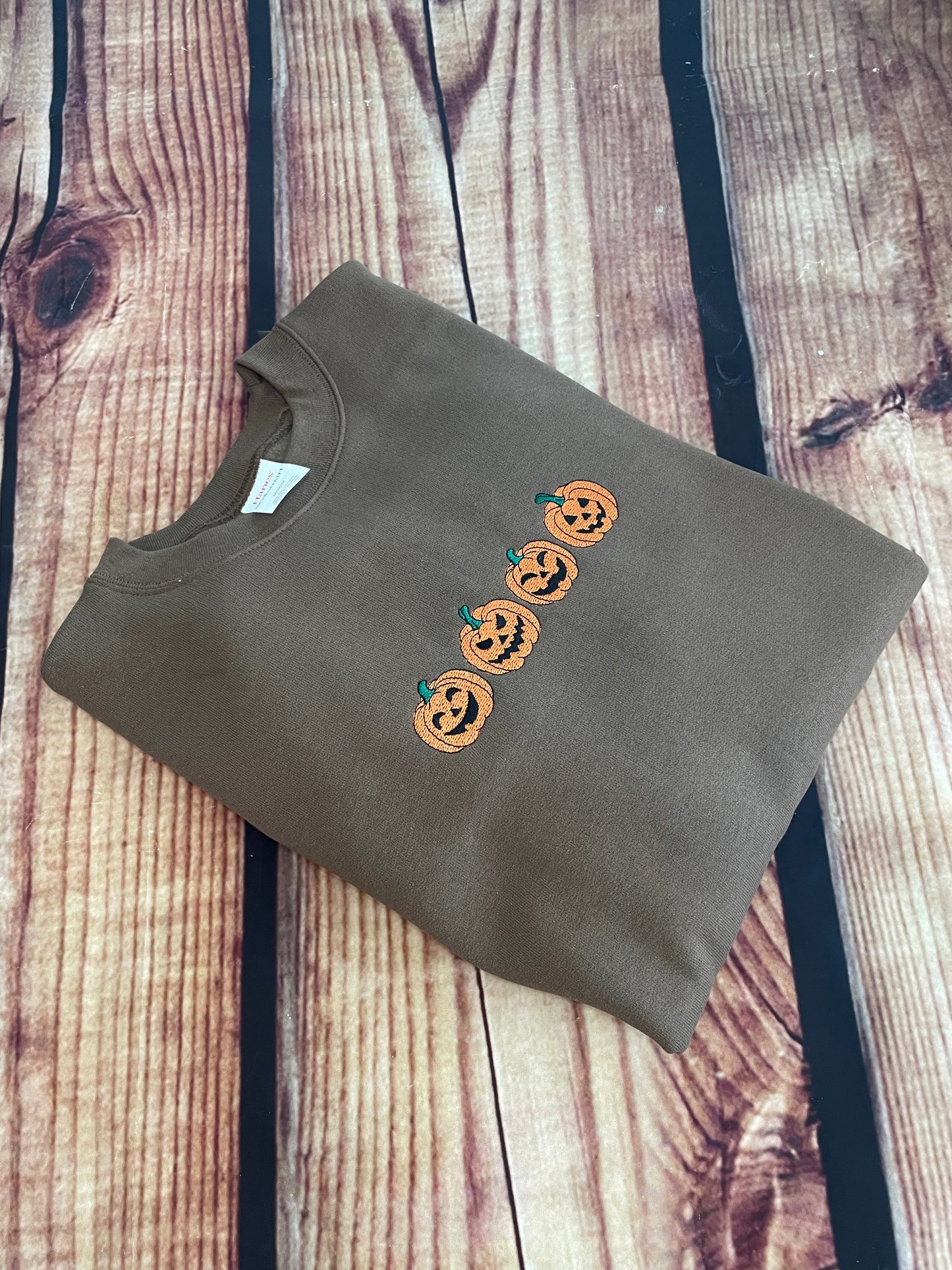 Jack O Lanterns Halloween Embroidery Holiday Unisex Sweatshirt| Holiday Gift | Sweatshirt | Halloween Sweatshirt | Everyday Gift