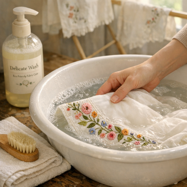Embroidery SOS: How to Wash and Care for Your Delicate Linens