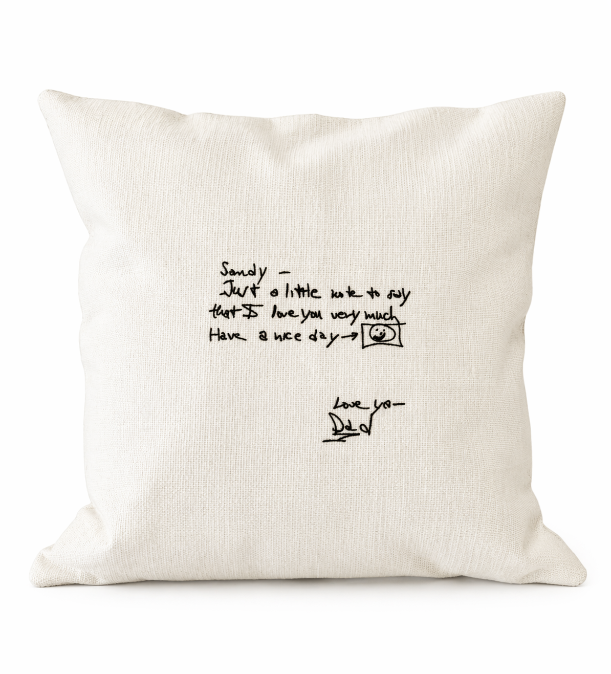 Handwritten Memory Pillow with Love