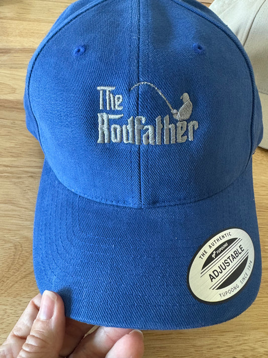 Rodfather Fishing Embroidery Hat | Rodfather Hat | Dad Fishing Hat
