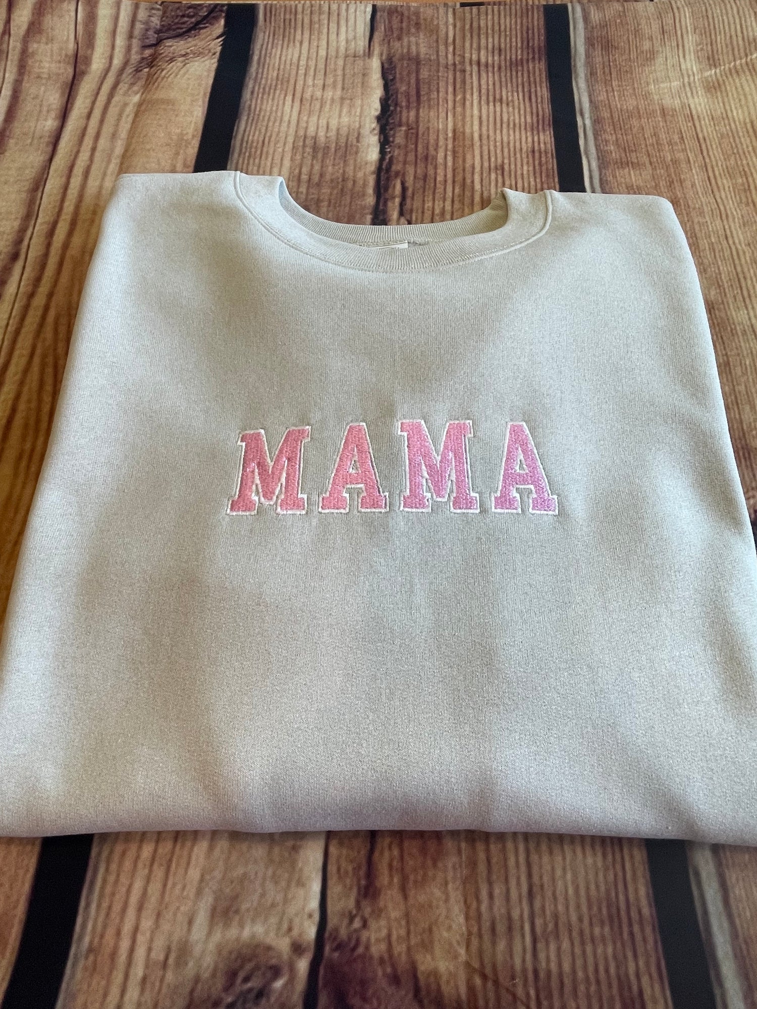 Mama Varsity Letter Embroidery Sweatshirt Hoodie |Custom Mama Embroidered Sweatshirt | Everyday Sweatshirt